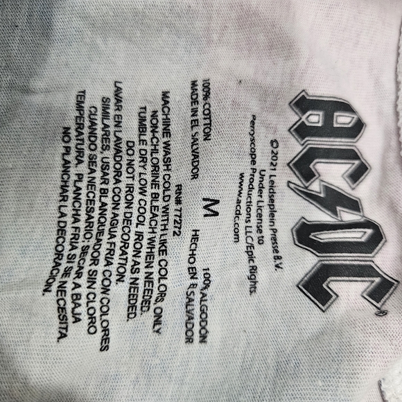 AC/DC Tie Dye Medium sleeveless shirt - Picture 5 of 8